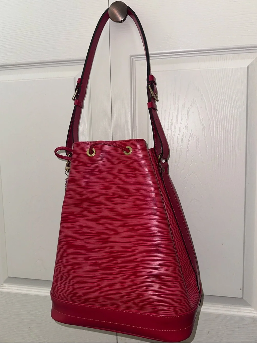 Red Epi Leather Louis Vuitton Noé GM